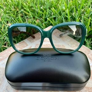 ♠️COACH Sunglasses teal dark Tory gold/Green♠️